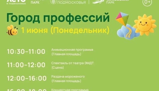 Праздничное мероприятие «Город профессий» в Жуковском