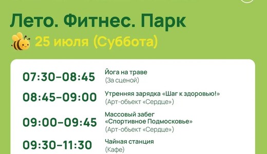 Спортивное мероприятие «Лето. Фитнес. Парк» в Ивантеевке