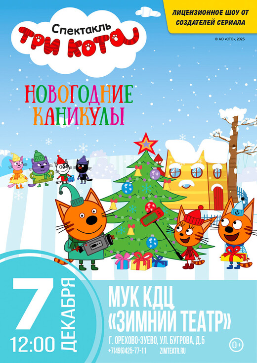 Шоу «Три Кота: Новогодние каникулы»