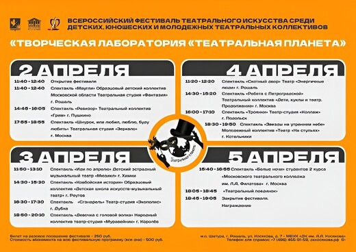 Фестиваль «Творческая лаборатория «Театральная планета»