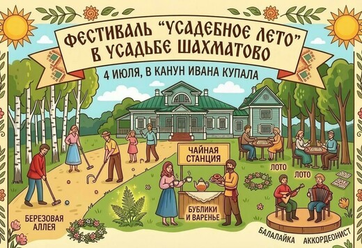 Фестиваль «Усадебное лето» пройдет 4 июля в Шахматове