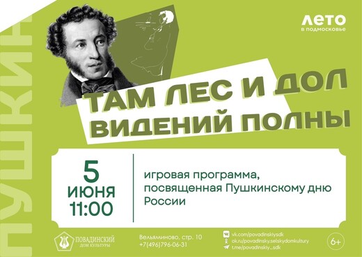 Игровая программа «Там лес и дол видений полны»