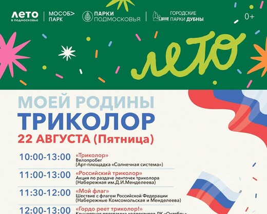 Праздничное мероприятие «Моей Родины триколор» в Дубне