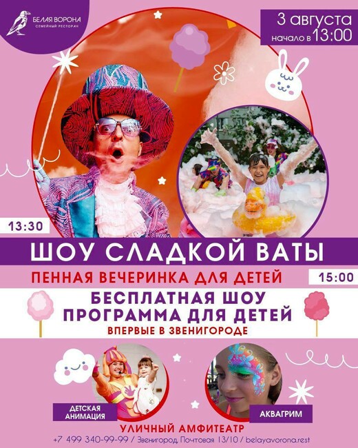 Детское шоу «Сладкое приключение»