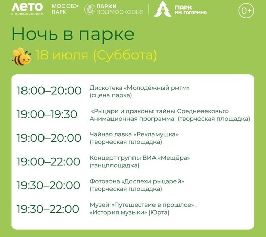 «Ночь в парке» в Шатуре