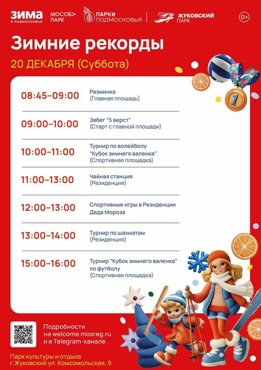 Мероприятие «Зимние рекорды» в Жуковском