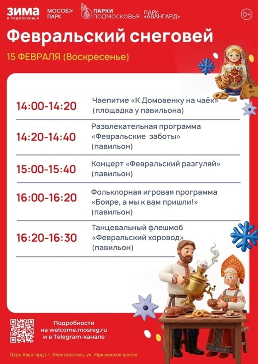 Мероприятие «Февральский снеговей» в Электростали