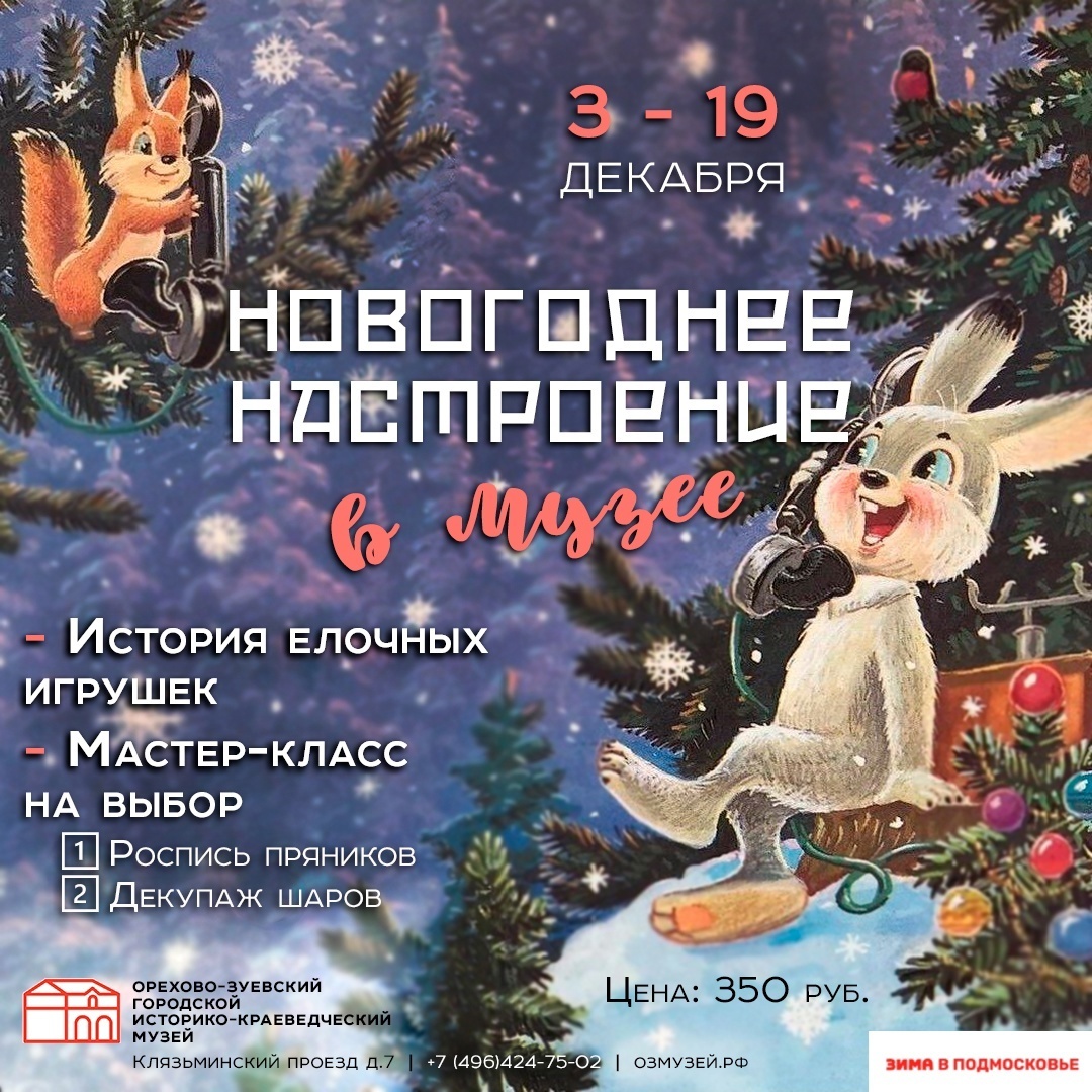 Новогодние экскурсии в Орехово-Зуевском музее