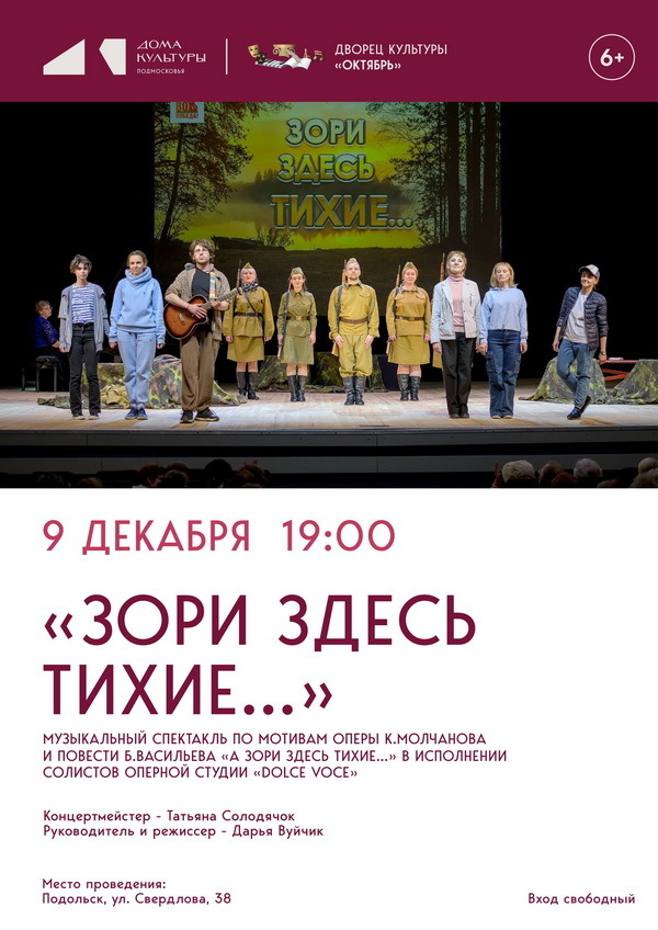 Музыкальный спектакль «Зори здесь тихие…»