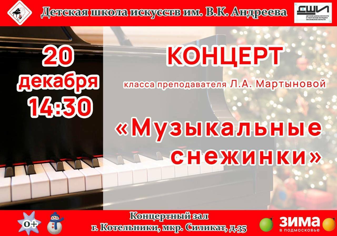 Концерт «Музыкальные снежинки»