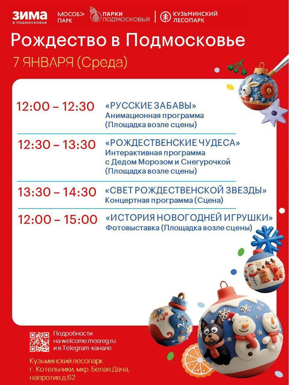 Праздничное мероприятие «Рождество в Подмосковье» в Котельниках