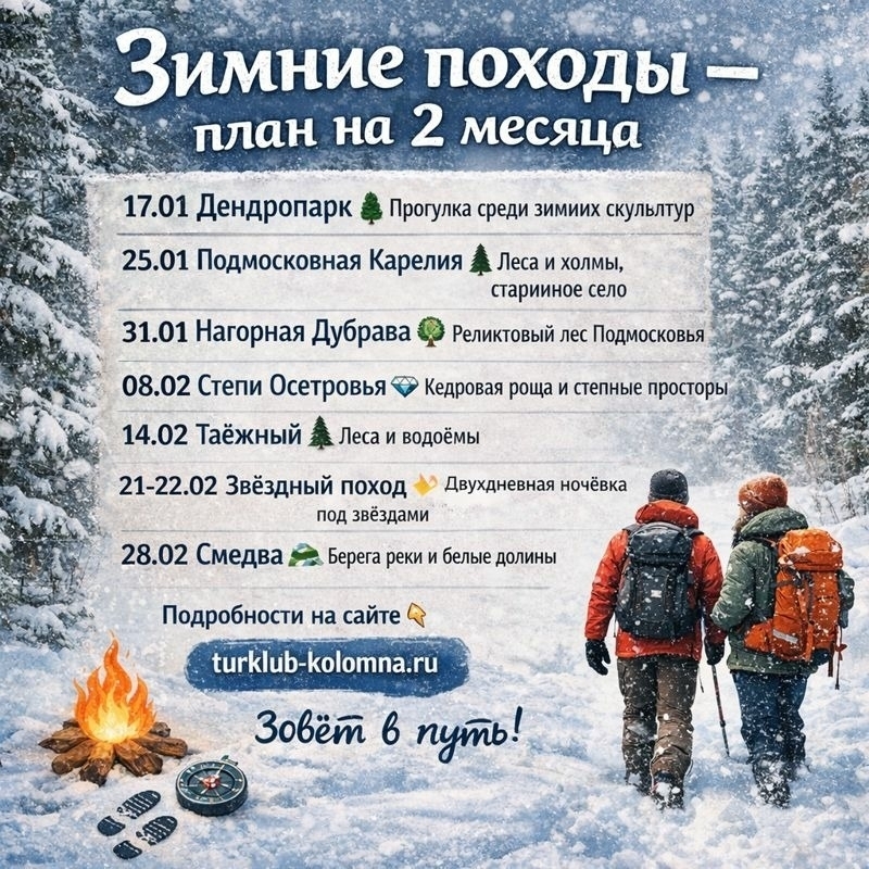 Зимние походы в турклубе «Ковчег»
