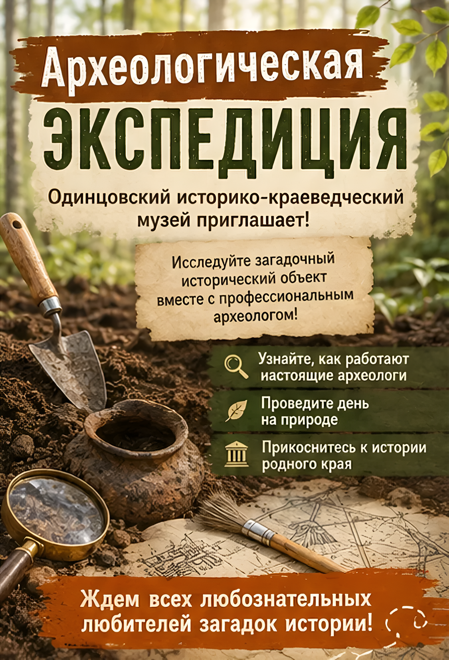 Археологическая экспедиция в Подушкинском лесу