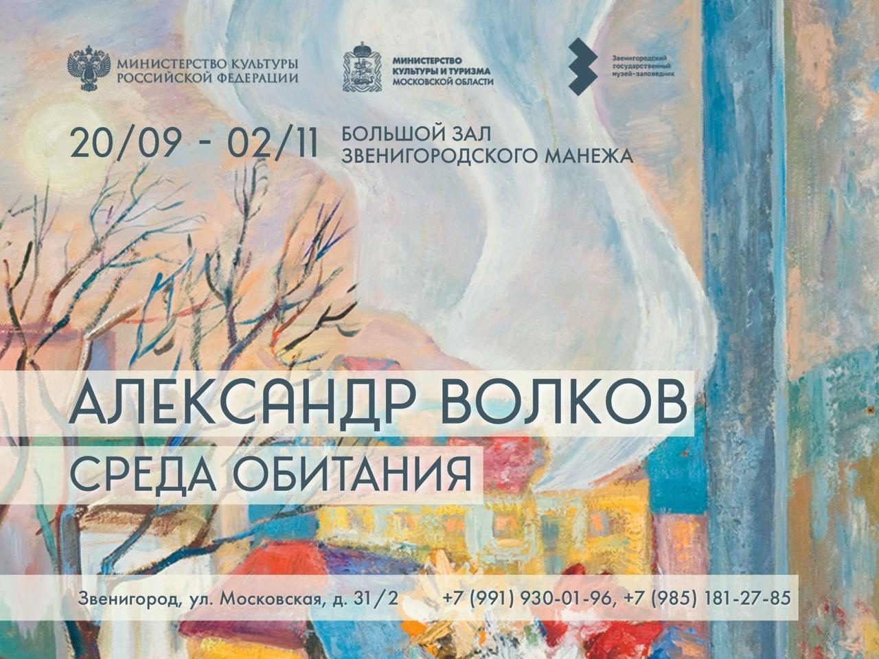Выставка работ А. А. Волкова «Среда обитания» откроется в Звенигородском манеже