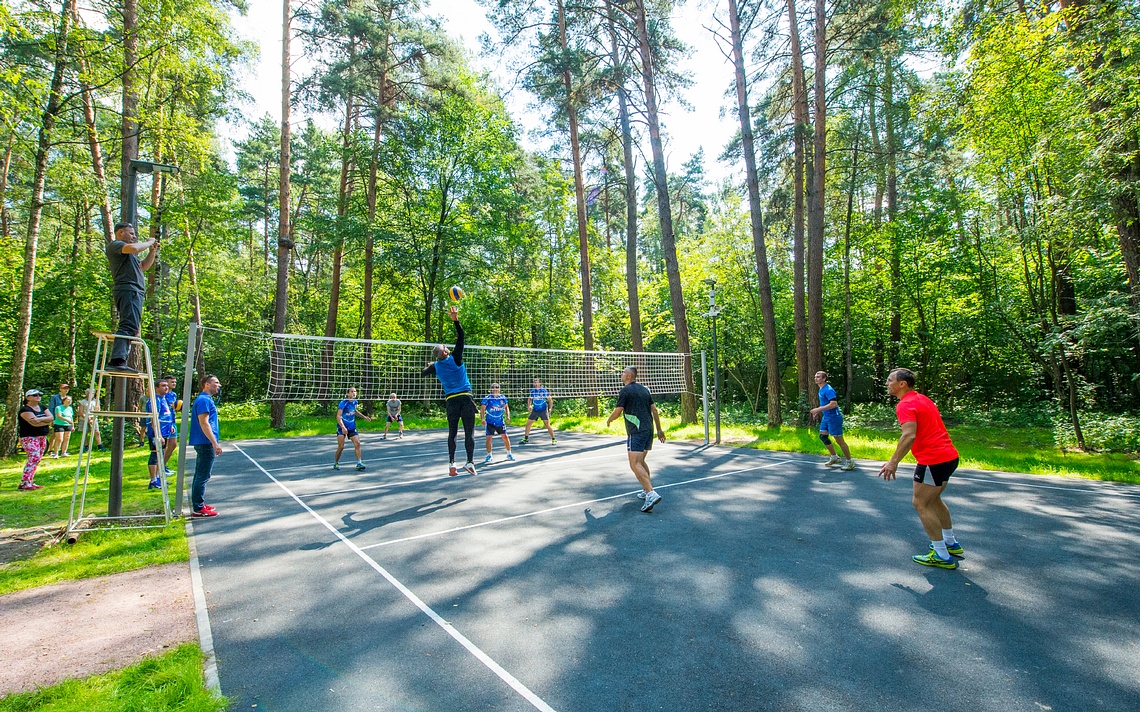 Волейбольная площадка в парке активного отдыха «Раздолье»